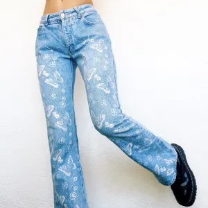 90s Butterfly Jeans (S)