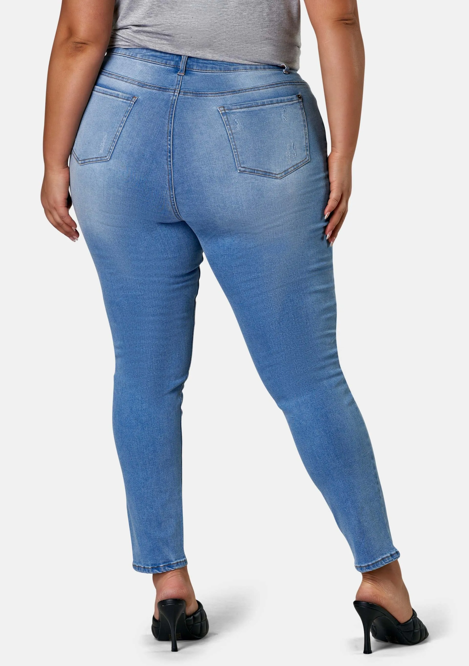 Amber Ankle Distressed Skinny Leg Jean