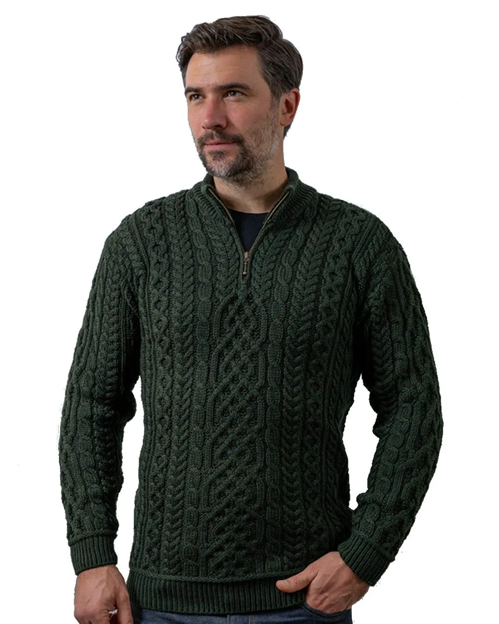Aran Supersoft Merino 1/2 Zip Jumper
