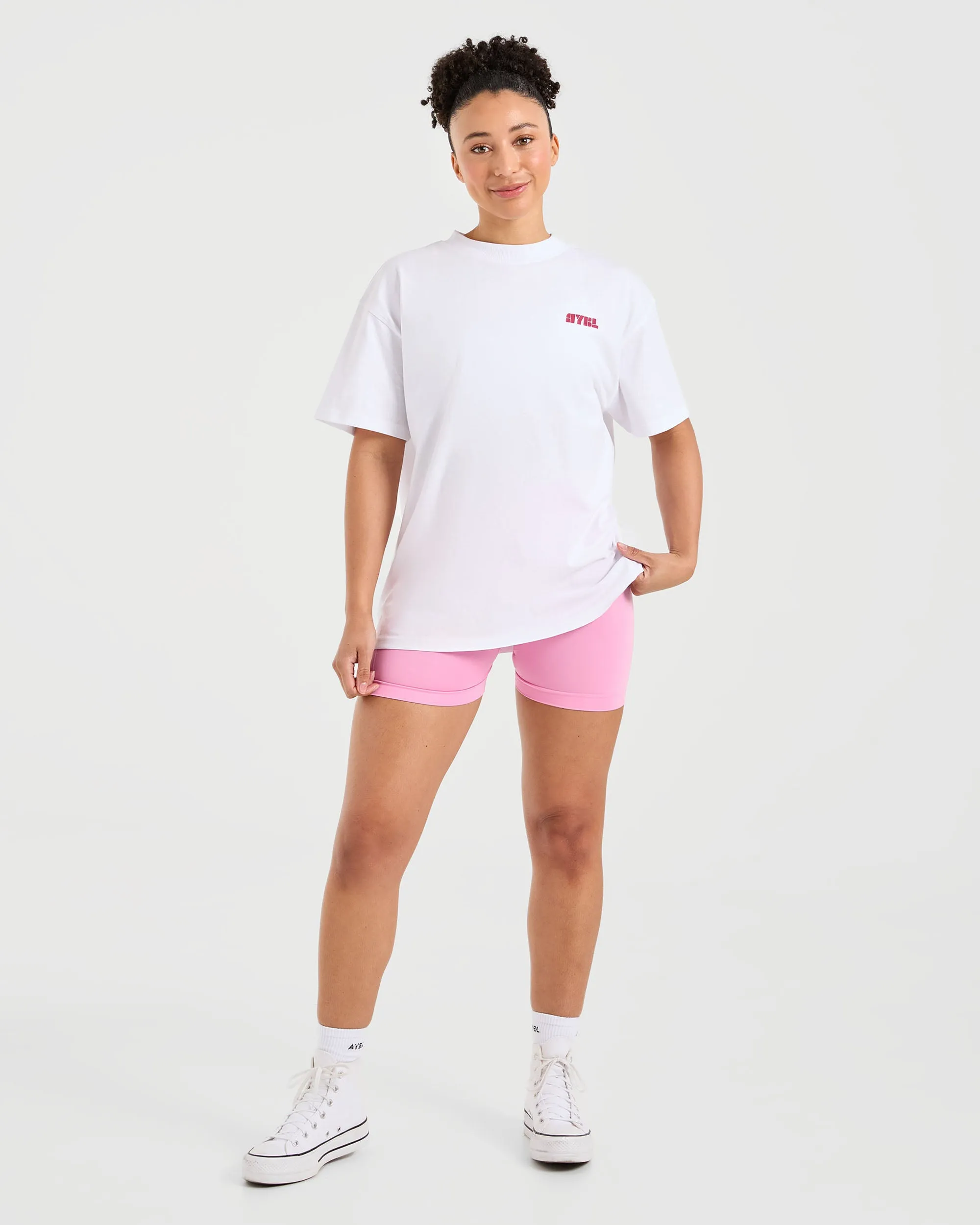 Athletics Retro Oversized T Shirt  - White
