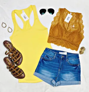 Basic Racerback Tank - Yellow