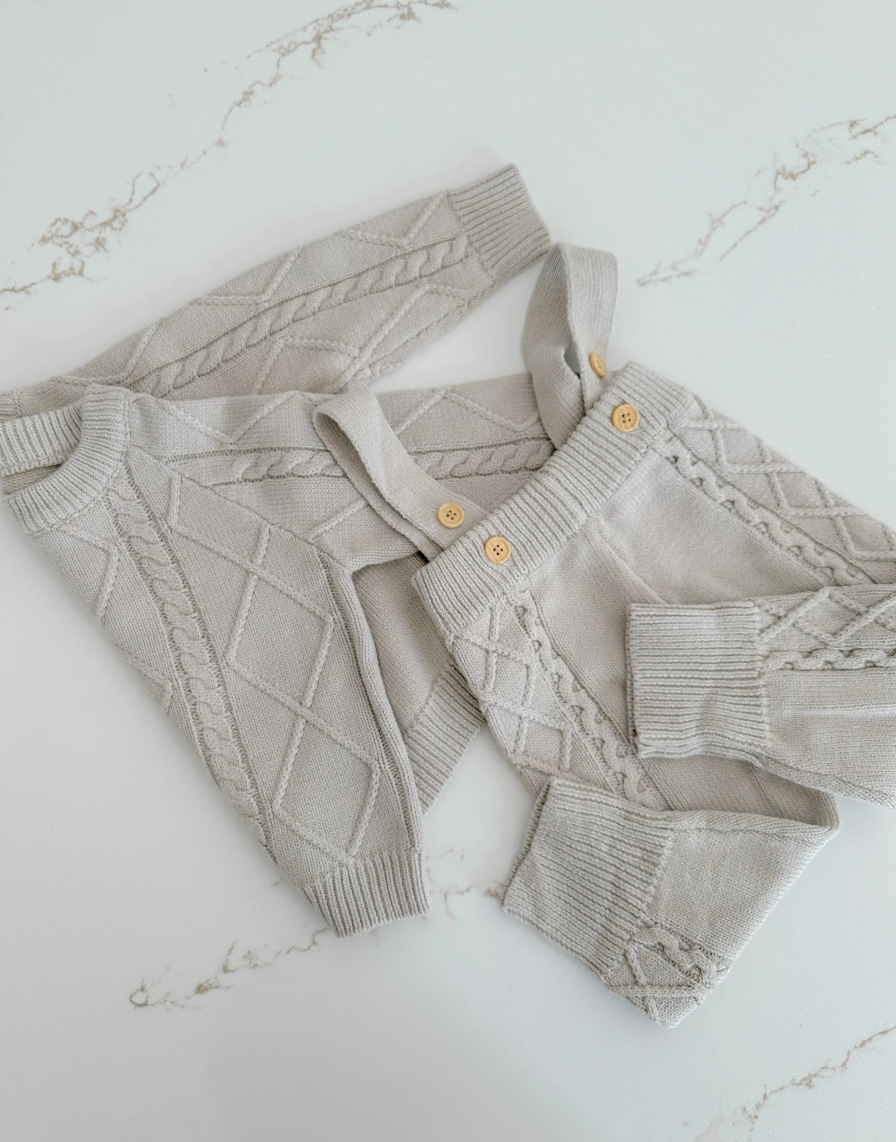 Cable Knit Sweater - Stone