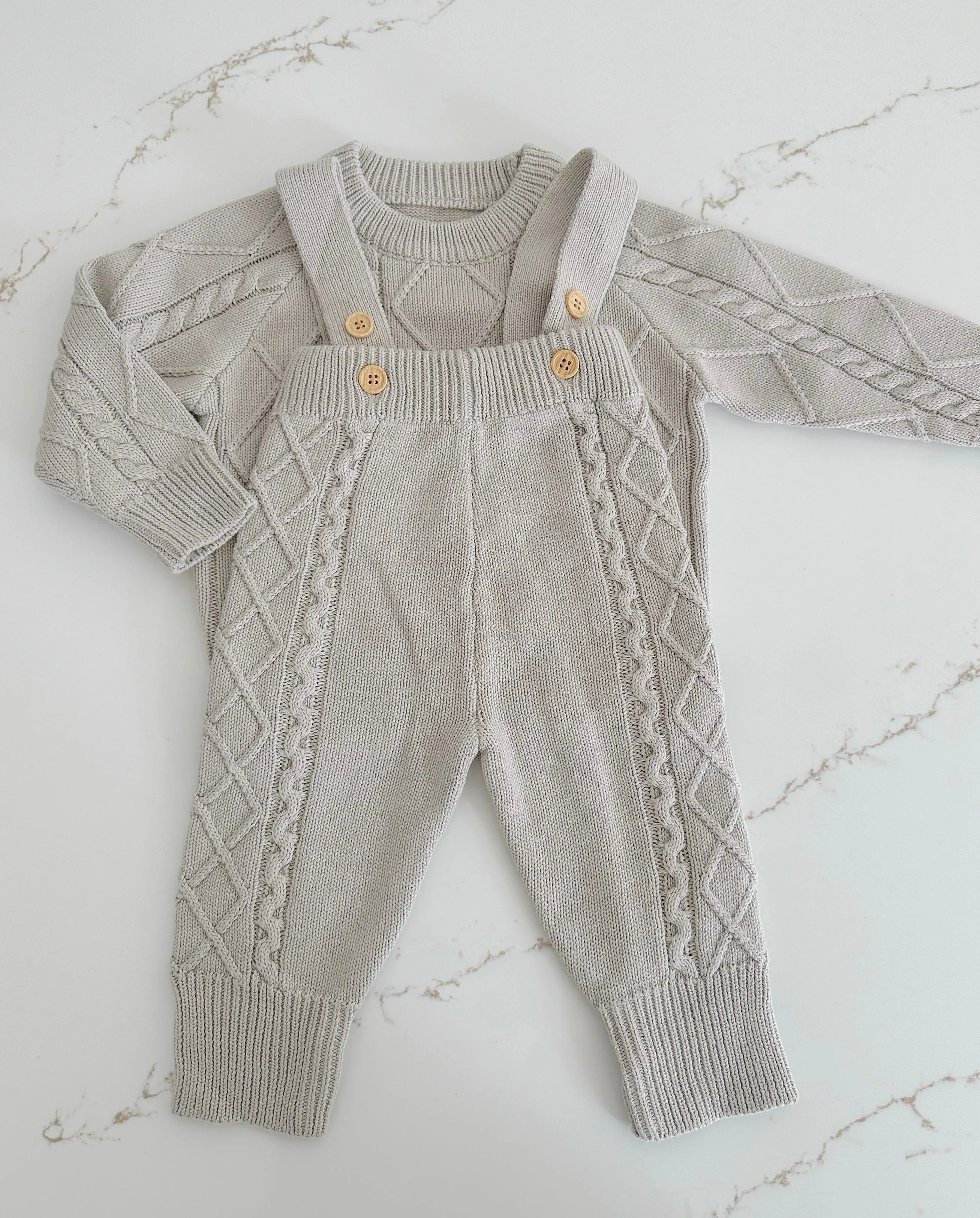 Cable Knit Sweater - Stone