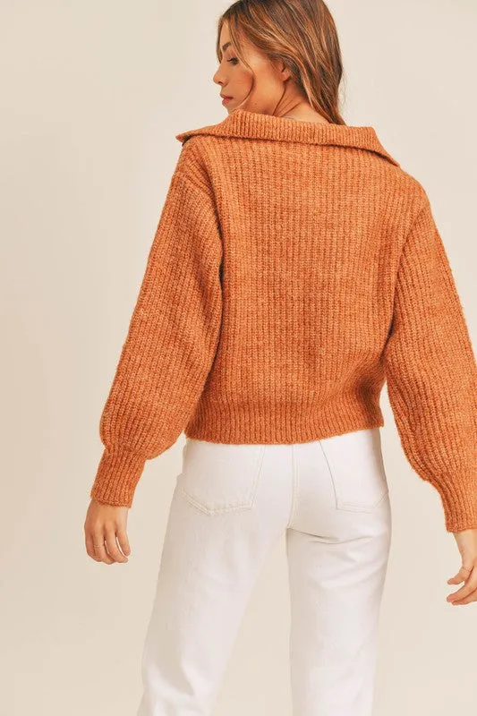 Chunky Sweater in Rust