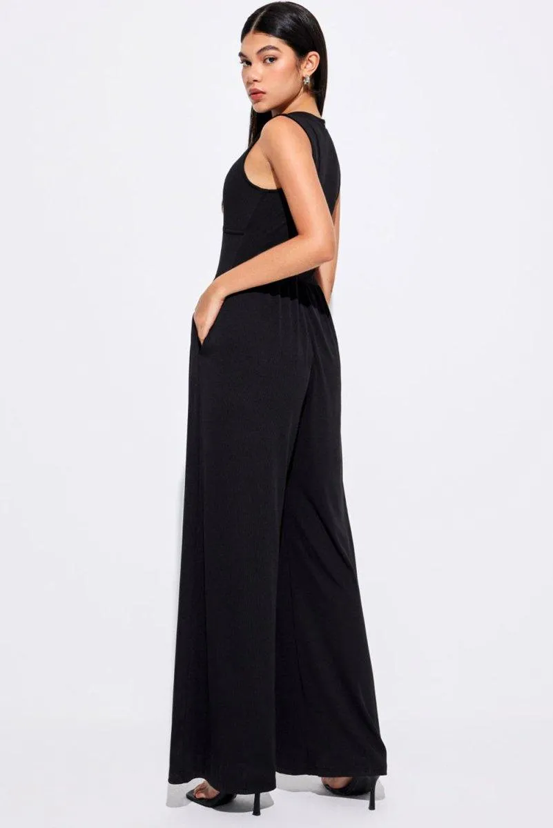 Cinched Waist Wide Leg Jumper Set