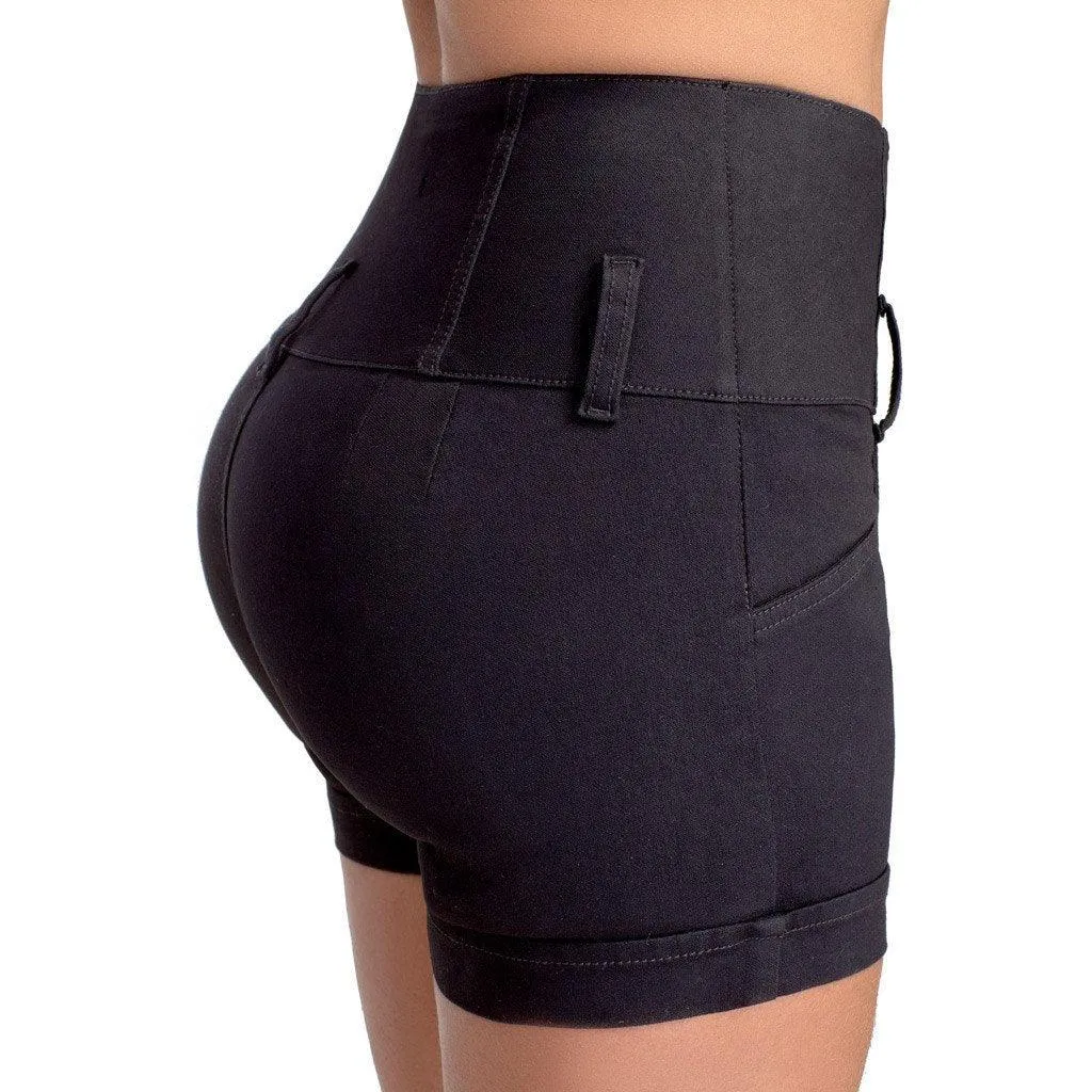 Colombian High Waisted Short with Internal Girdle for Women Lowla 238289