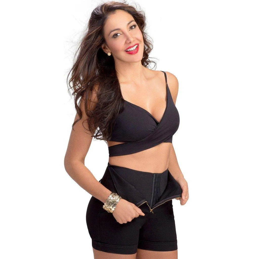 Colombian High Waisted Short with Internal Girdle for Women Lowla 238289