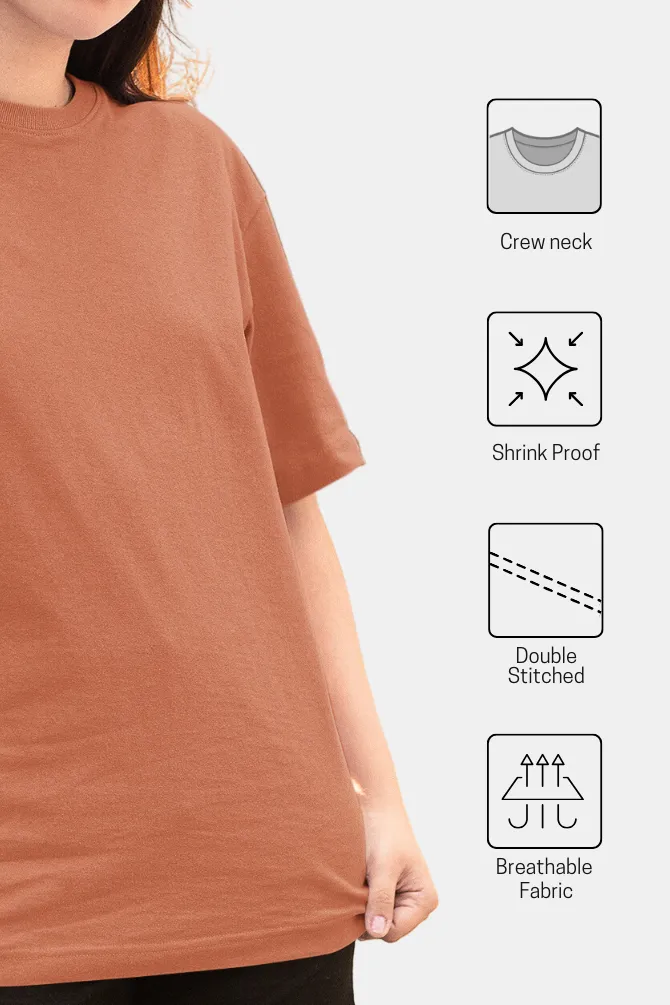Coral Oversized T-shirt for women