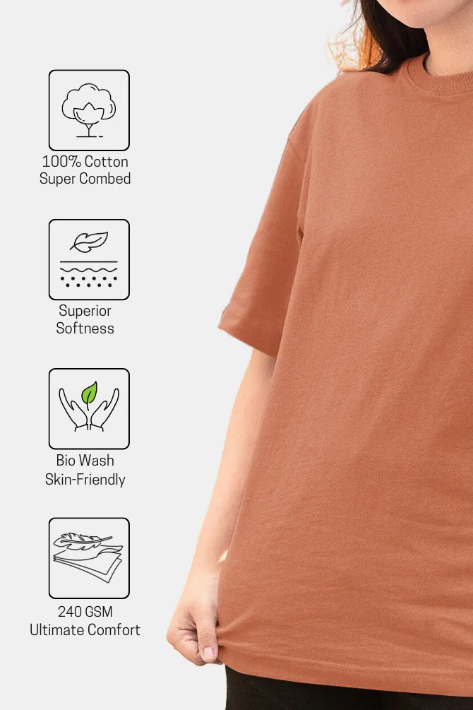 Coral Oversized T-shirt for women