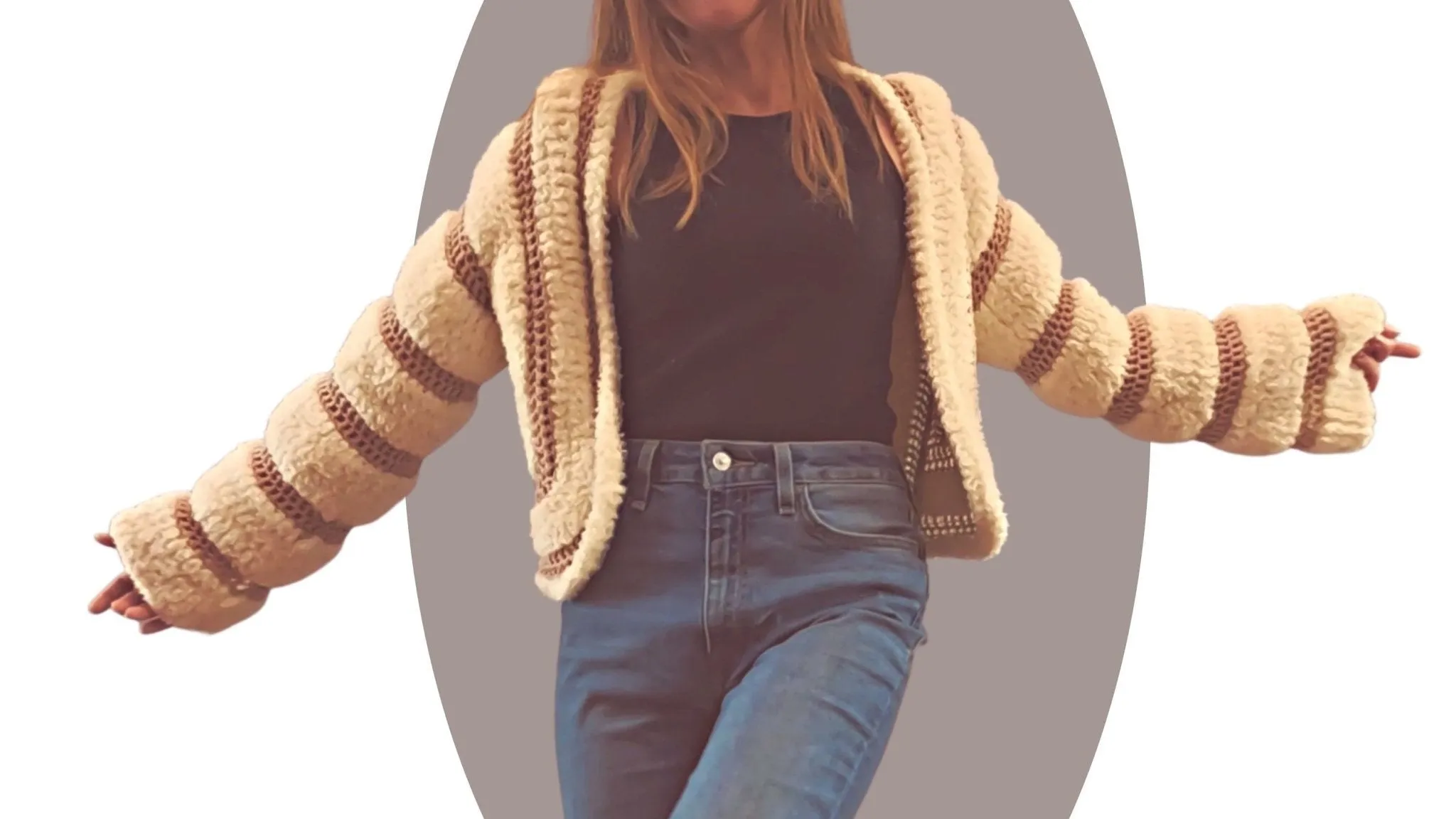 Crochet Jacket Pattern - Darling 3-in-1