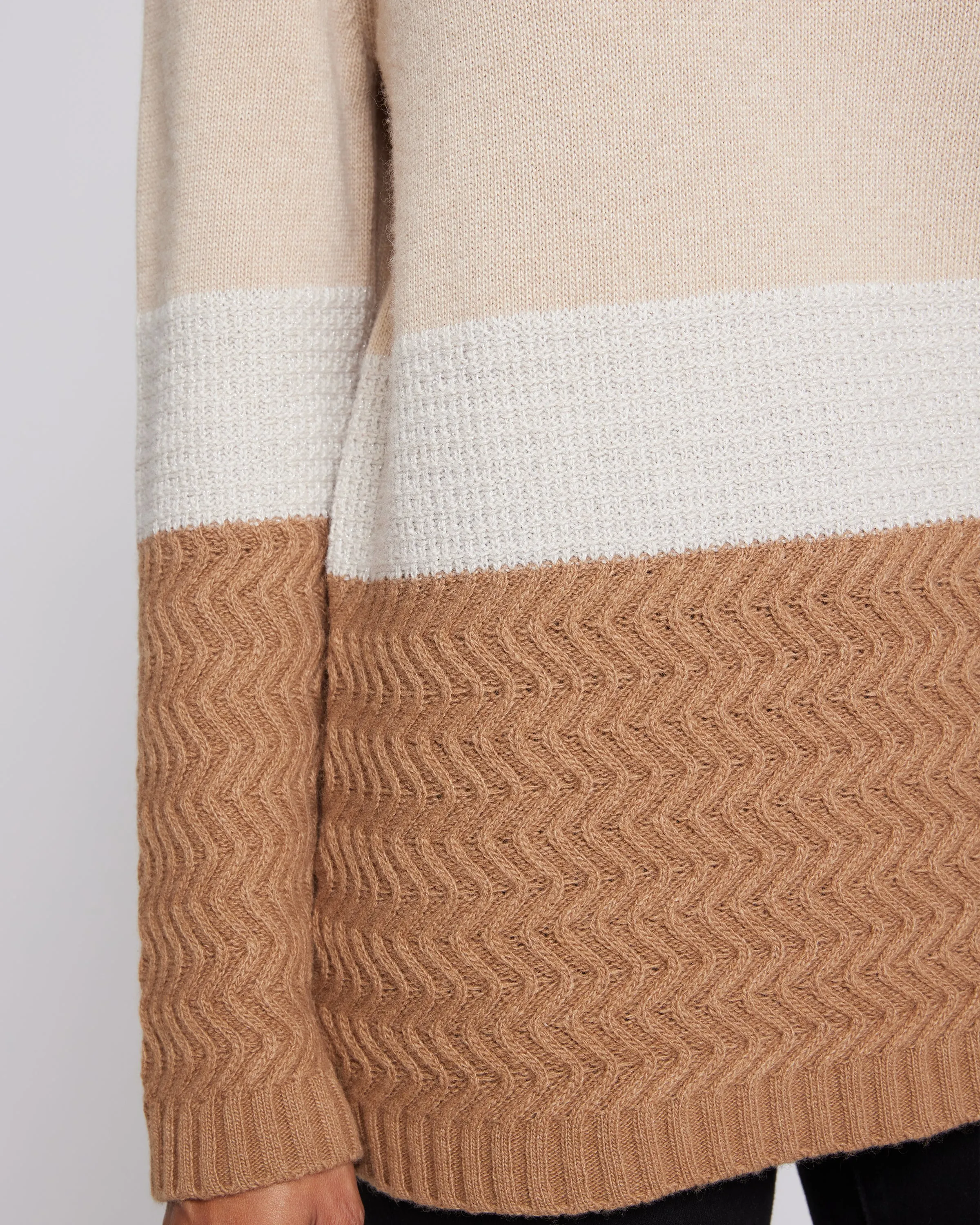 DORA Color Block Sweater in Cashmere Blend
