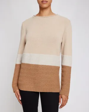 DORA Color Block Sweater in Cashmere Blend