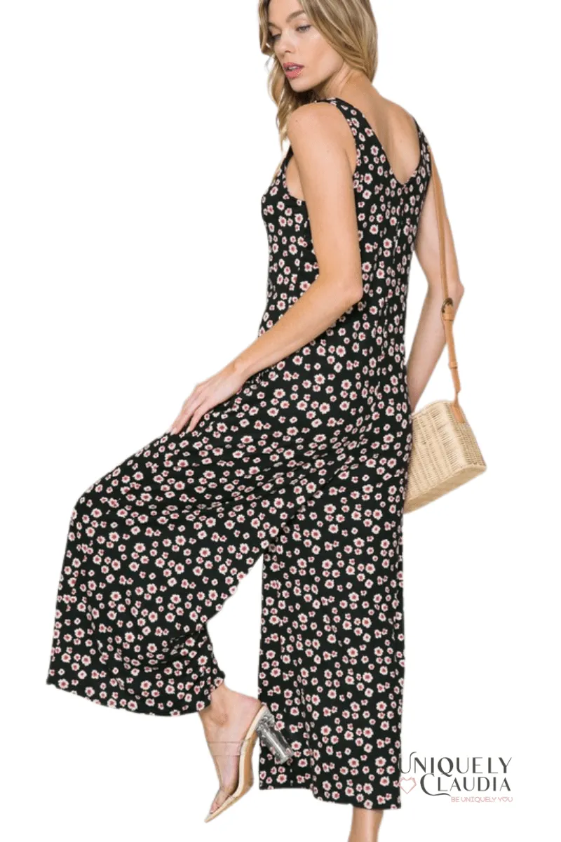EDGY PLUS: Maria Flower Power Jumpsuit