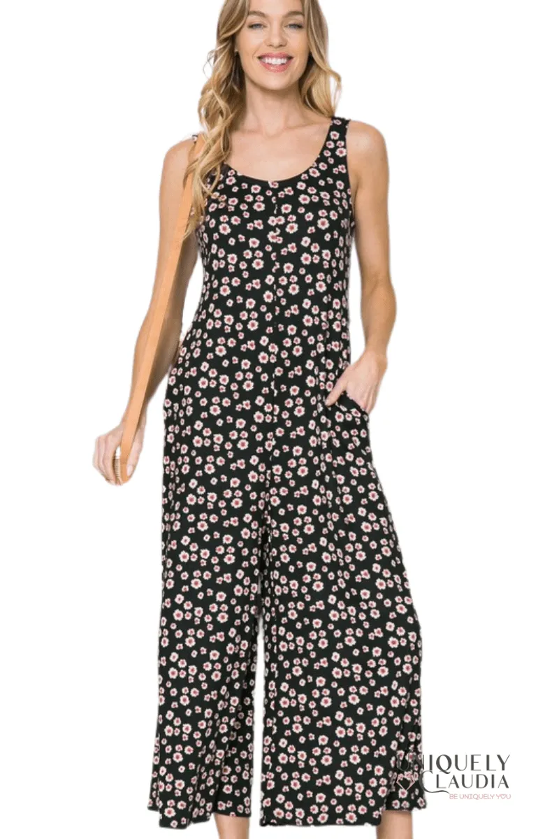 EDGY PLUS: Maria Flower Power Jumpsuit