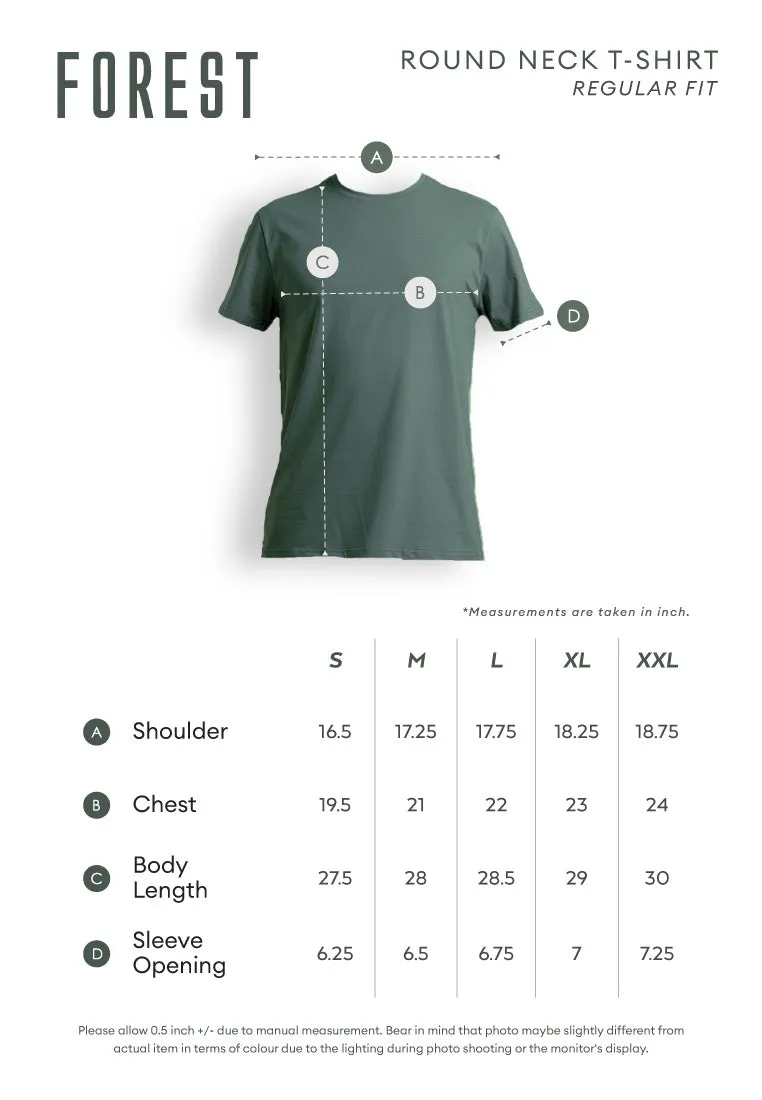 Forest Regular Fit Graphic Tee Crew Neck Short Sleeve T Shirt Men | Regular Fit T Shirt Men - 23933