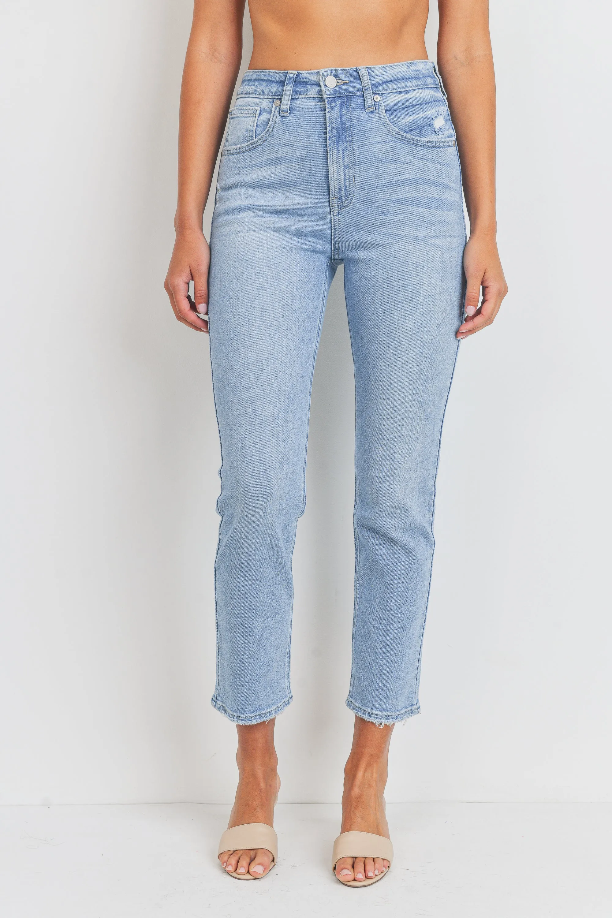 Harrah Classic Slim Straight Jeans | Light Denim
