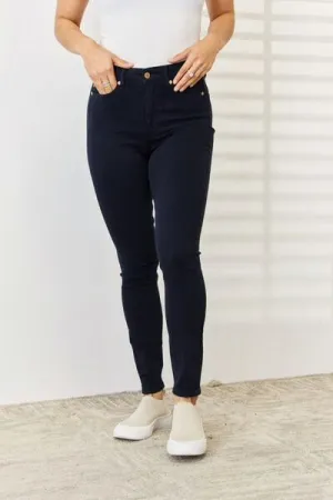 HW Garment Dyed Tummy Control Navy Skinny Jeans