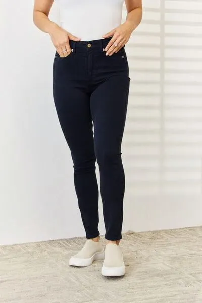 HW Garment Dyed Tummy Control Navy Skinny Jeans