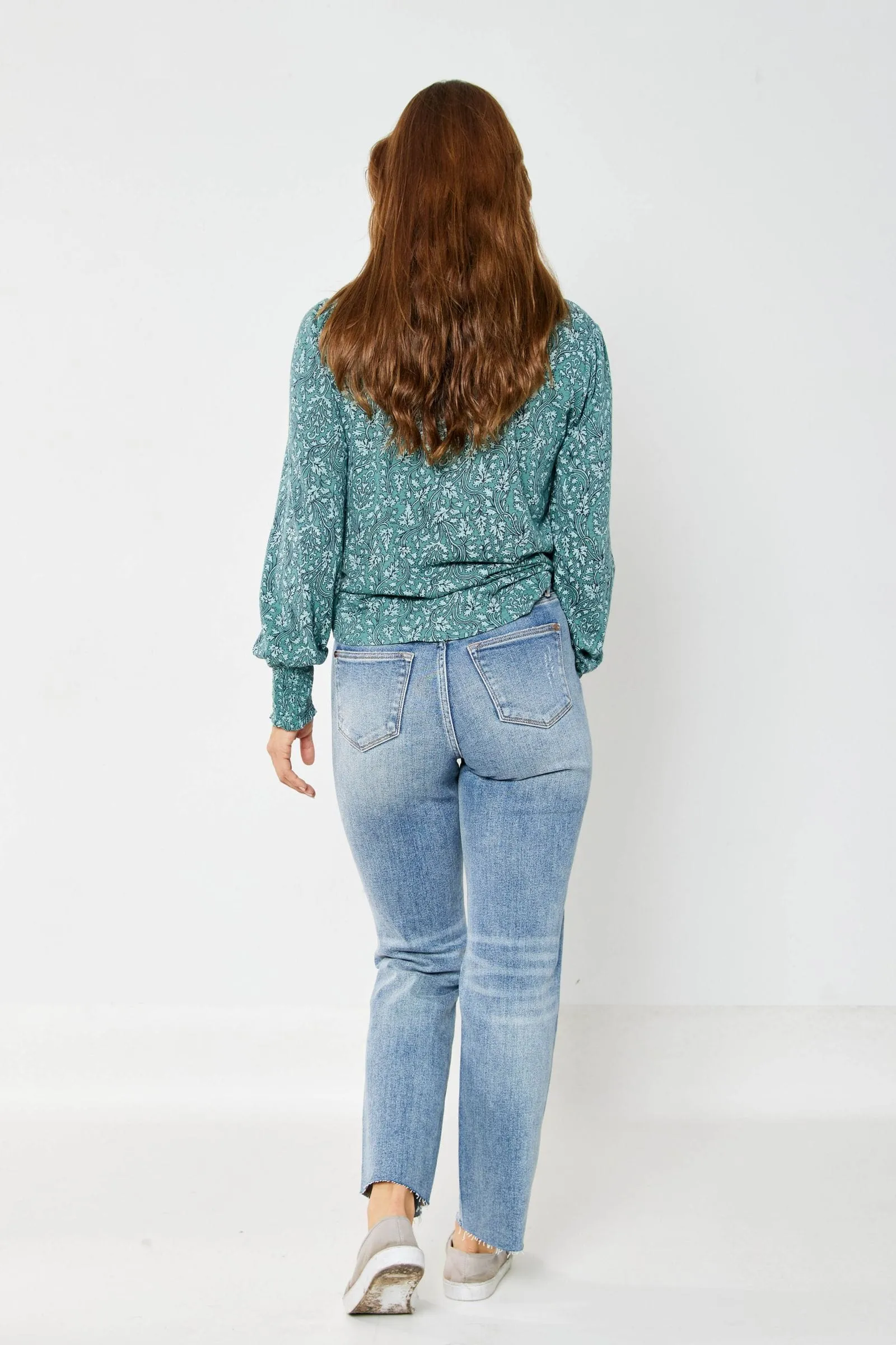 Judy Blue High Waist Rigid Magic Destroy Straight Leg Jeans