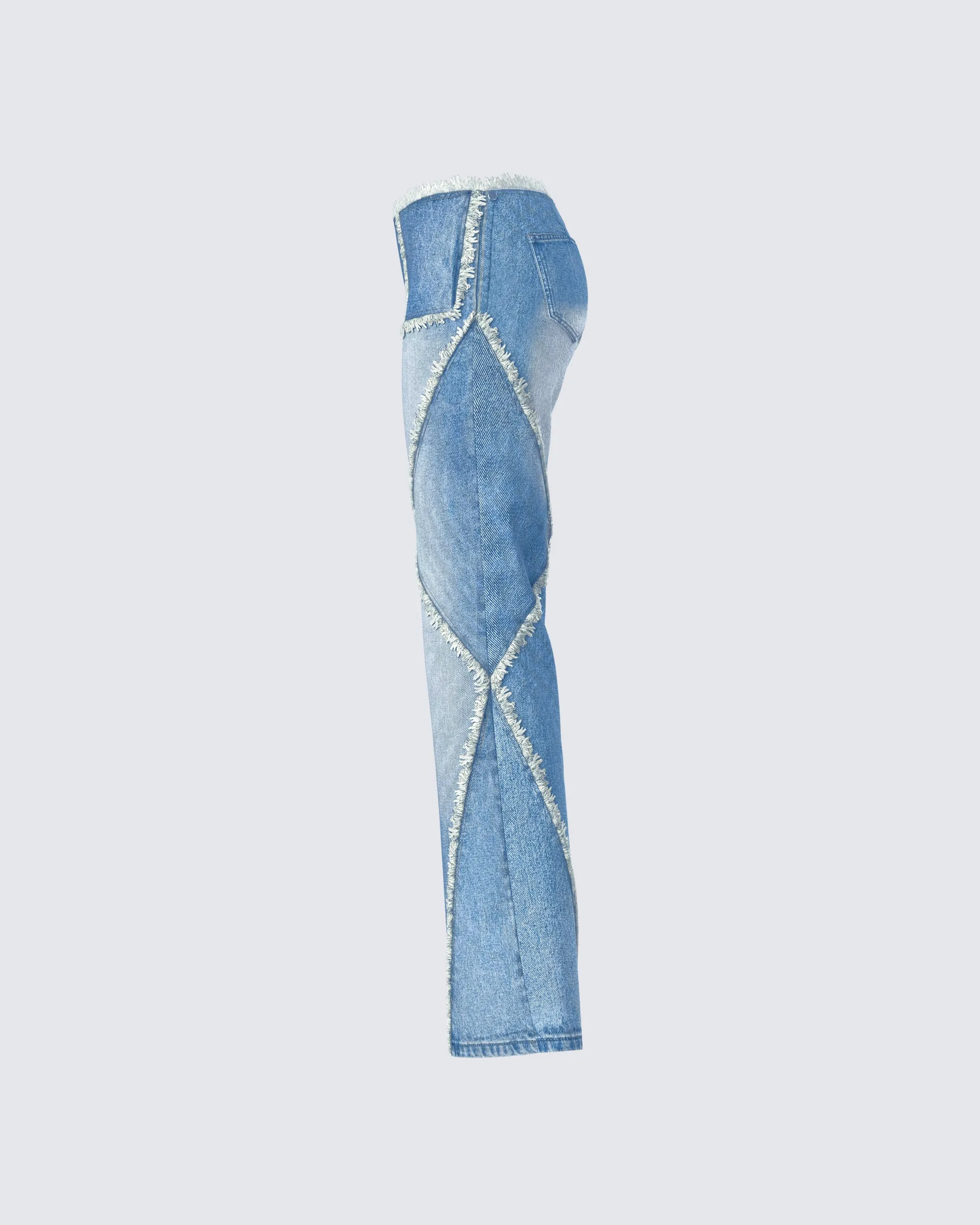 Kaiana Blue Denim Straight Leg Jeans