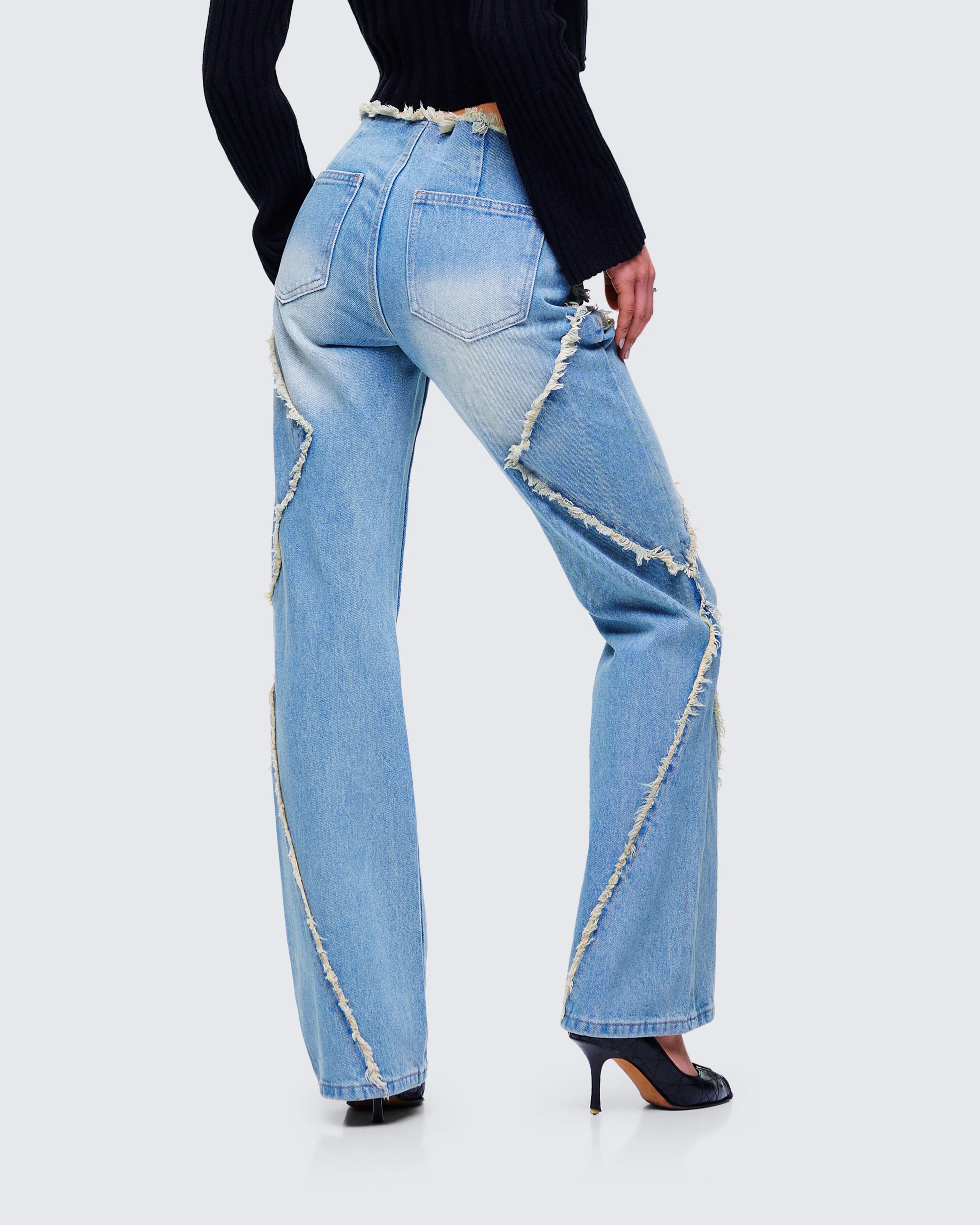 Kaiana Blue Denim Straight Leg Jeans