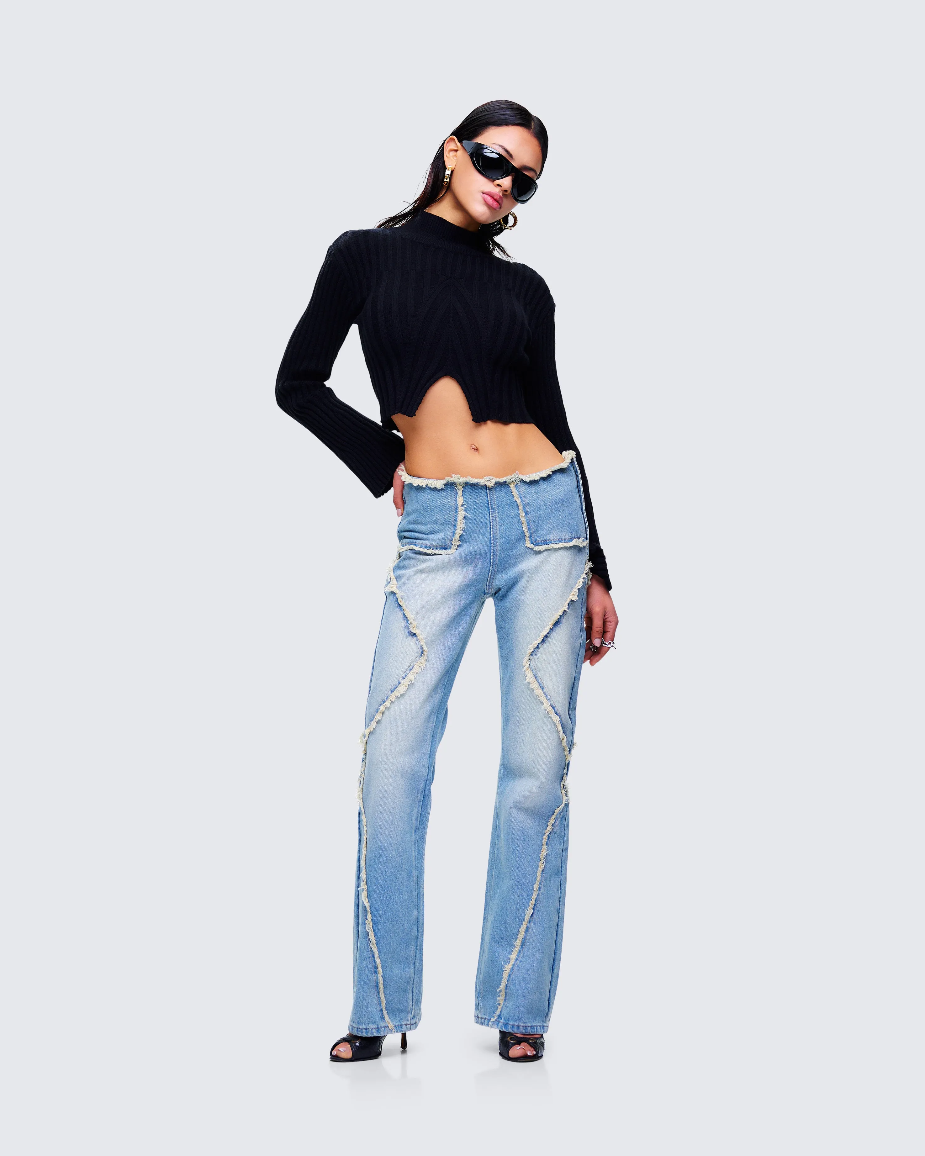 Kaiana Blue Denim Straight Leg Jeans