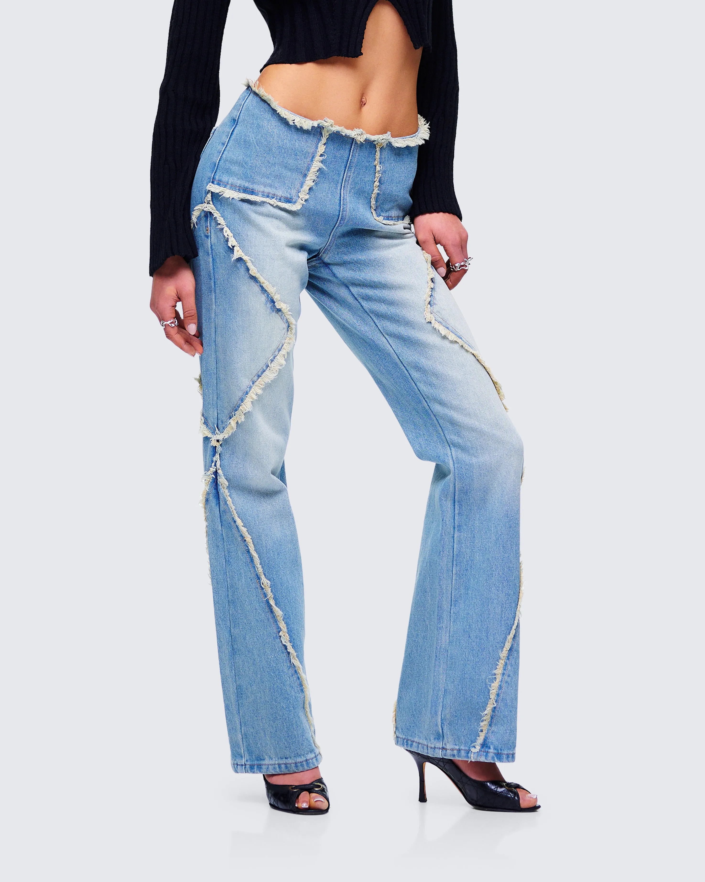 Kaiana Blue Denim Straight Leg Jeans