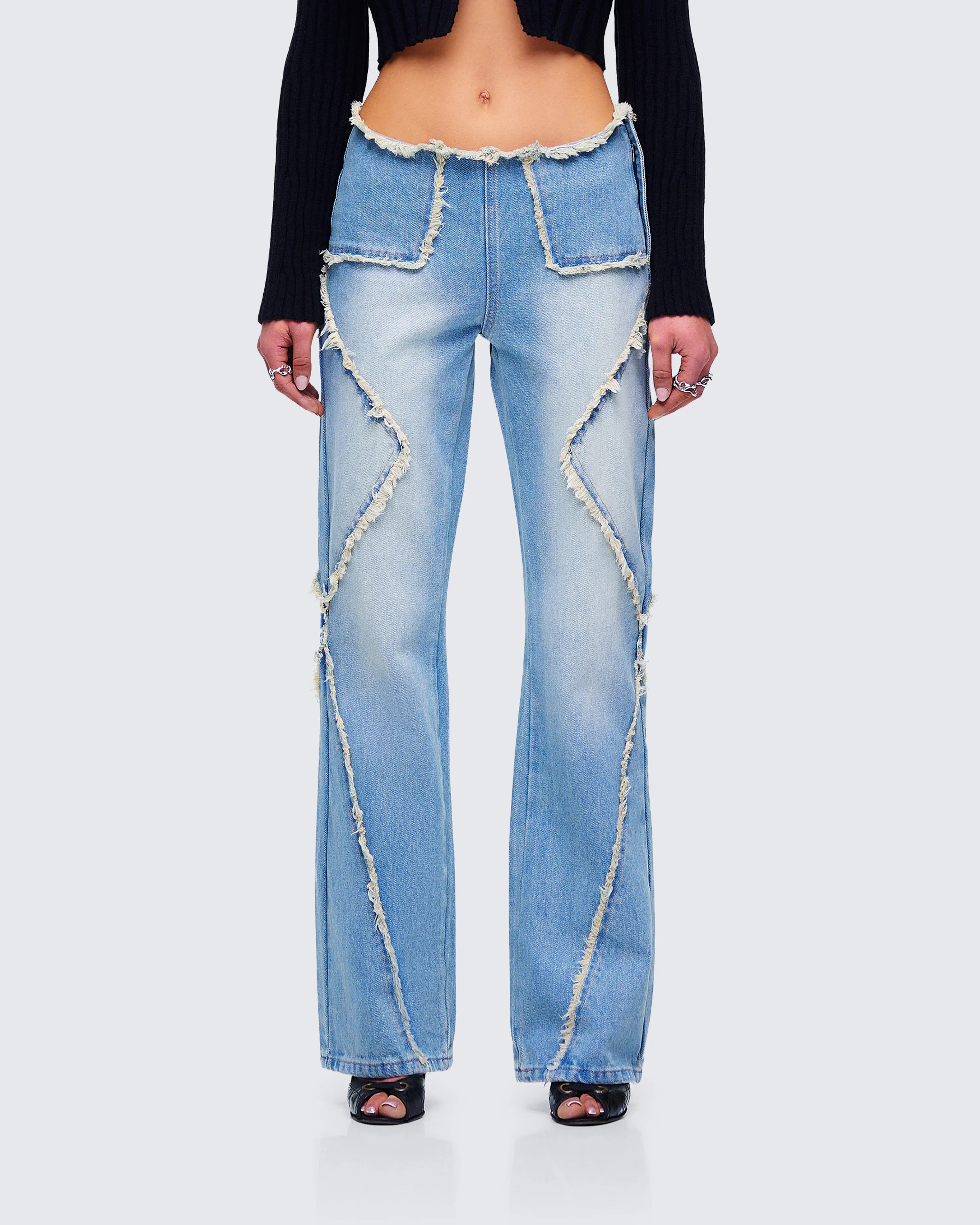 Kaiana Blue Denim Straight Leg Jeans