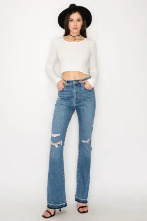 Kinsley High Rise Skinny Bootcut With Release Hem