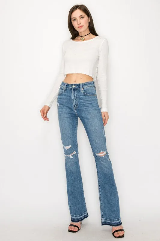 Kinsley High Rise Skinny Bootcut With Release Hem