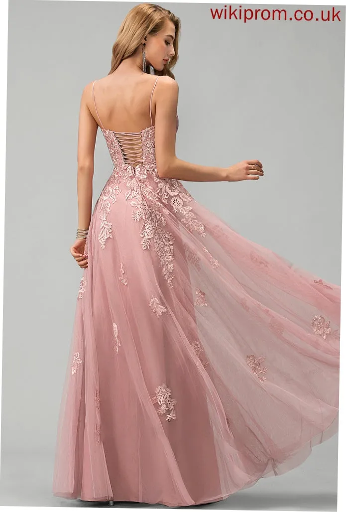 Lace Ball-Gown/Princess V-neck Wedding Kayden Wedding Dresses Floor-Length With Tulle Dress