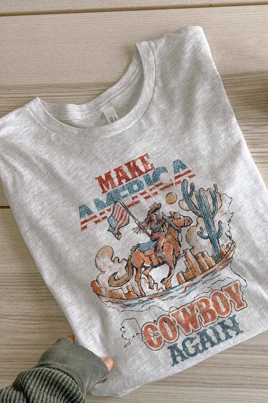 MAKE AMERICA COWBOY AGAIN OVERSIZED TEE / T-SHIRT