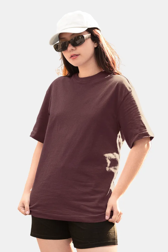 Maroon Oversized T-shirt for women