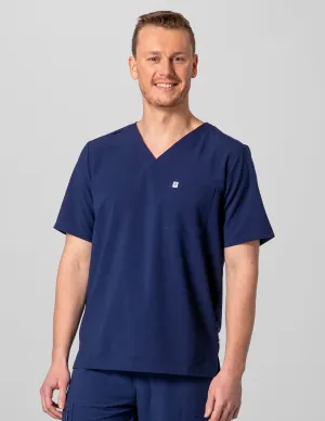 Mens 2-Pocket V-Neck Scrub Top