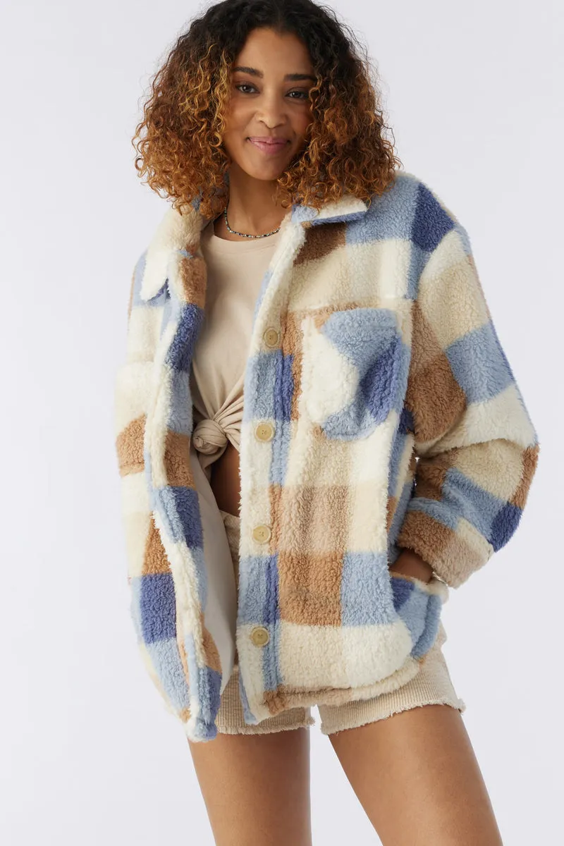 O'Neill Heath Plaid Jacket-Winter White