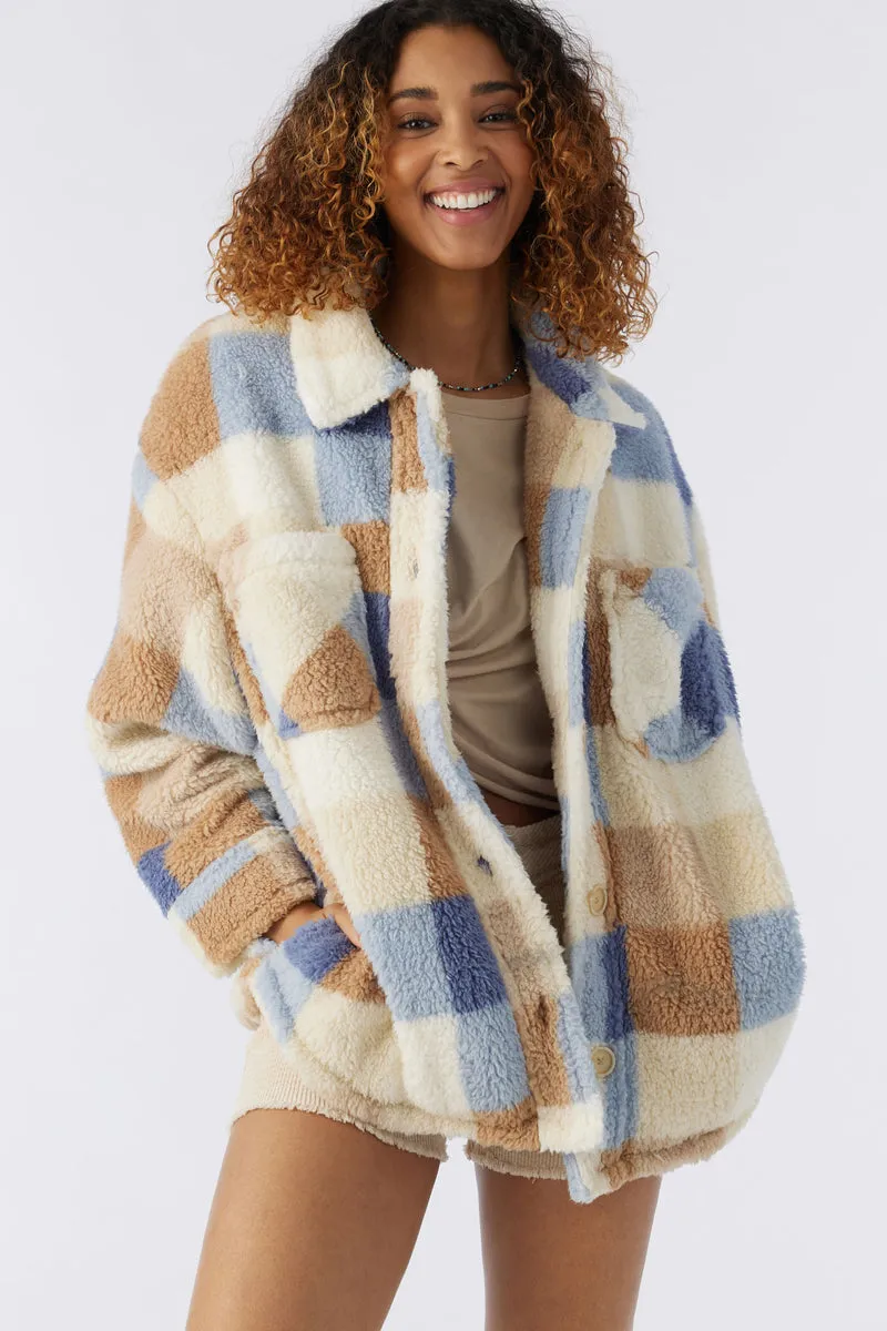 O'Neill Heath Plaid Jacket-Winter White