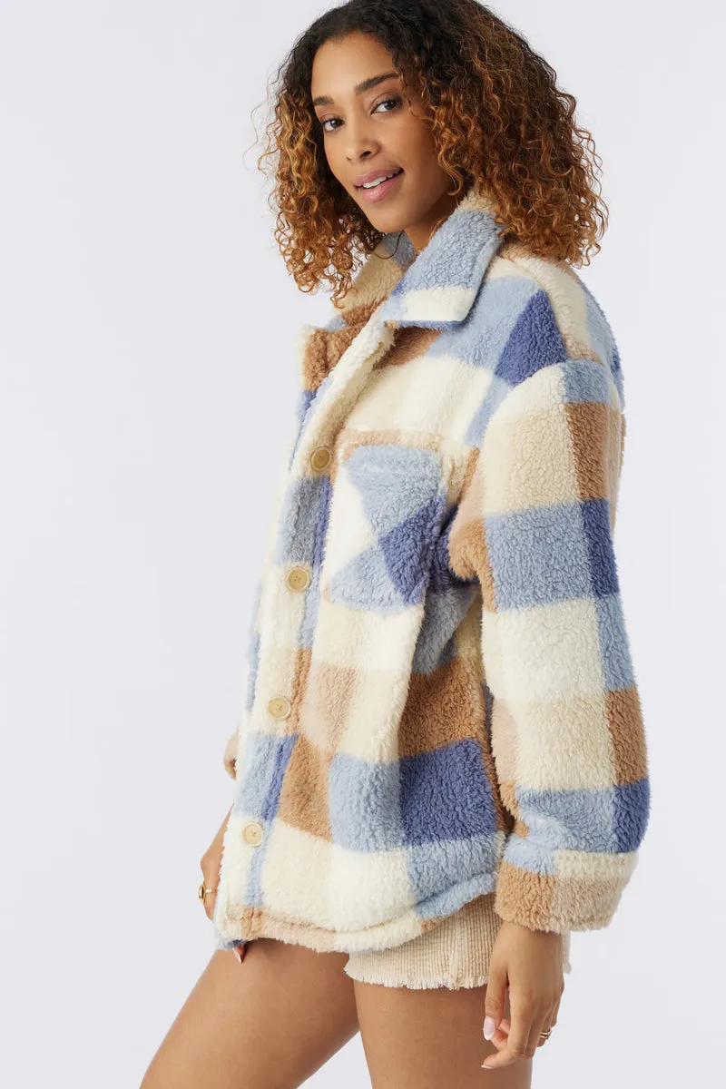 O'Neill Heath Plaid Jacket-Winter White