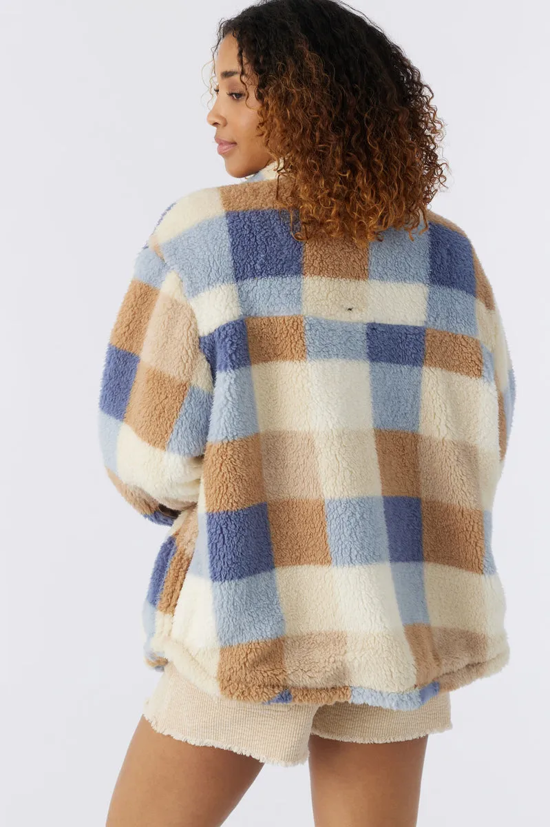 O'Neill Heath Plaid Jacket-Winter White
