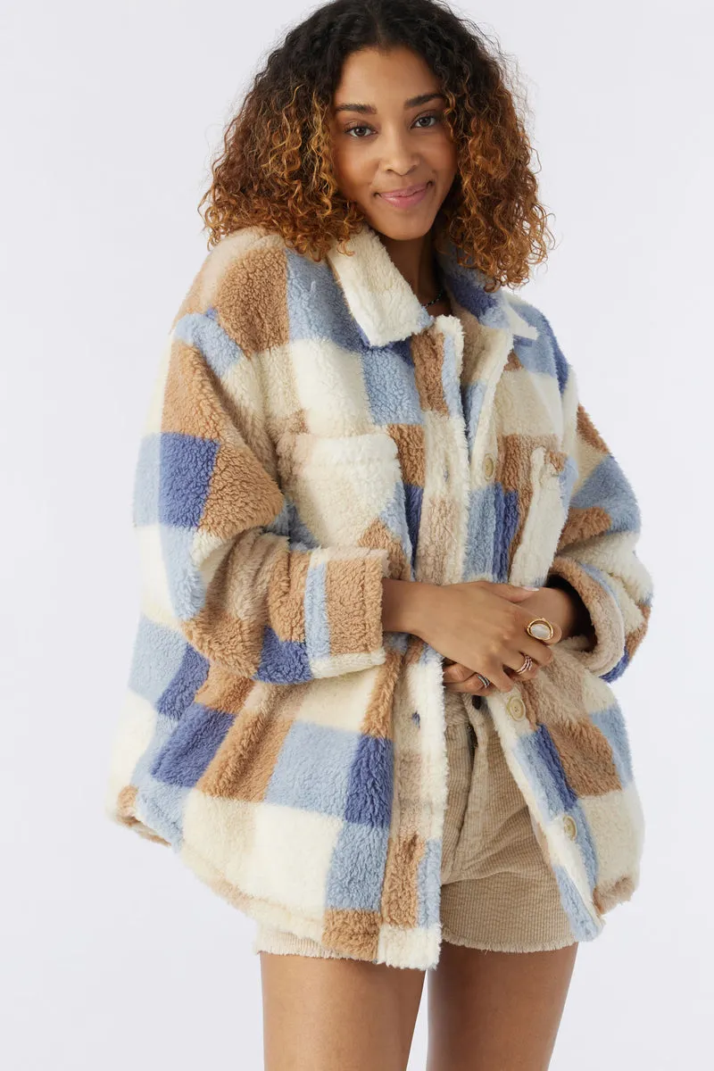 O'Neill Heath Plaid Jacket-Winter White