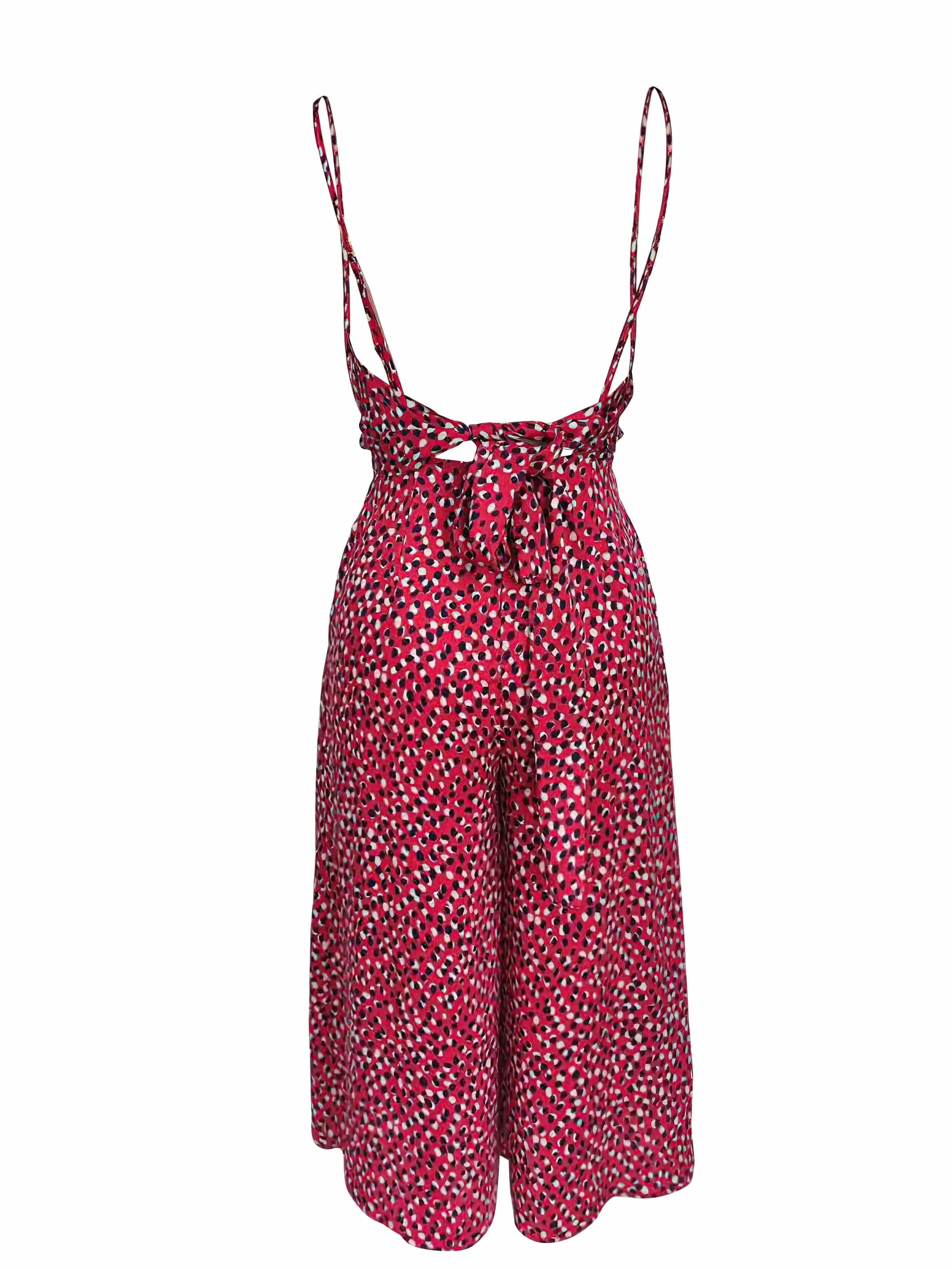 Open Back Tie Jumpsuit