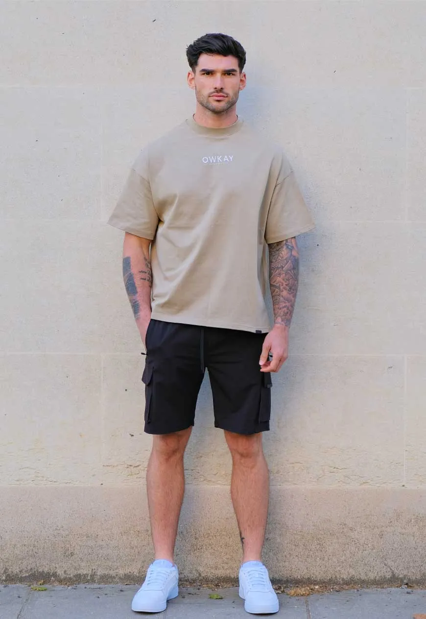 OVERSIZED T-SHIRT STATEMENT - SAGE