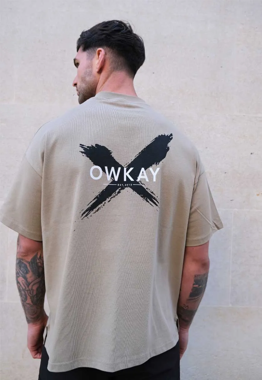 OVERSIZED T-SHIRT STATEMENT - SAGE