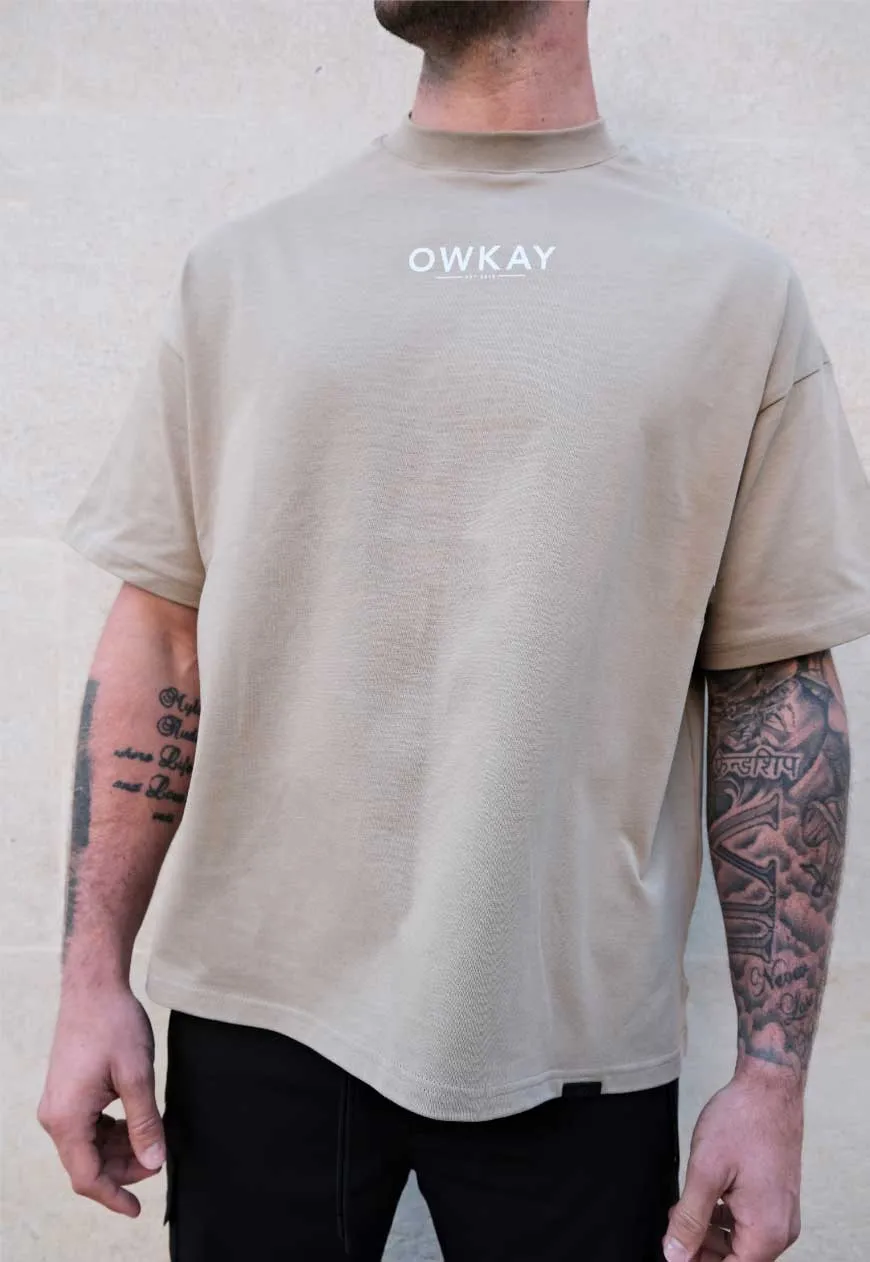 OVERSIZED T-SHIRT STATEMENT - SAGE