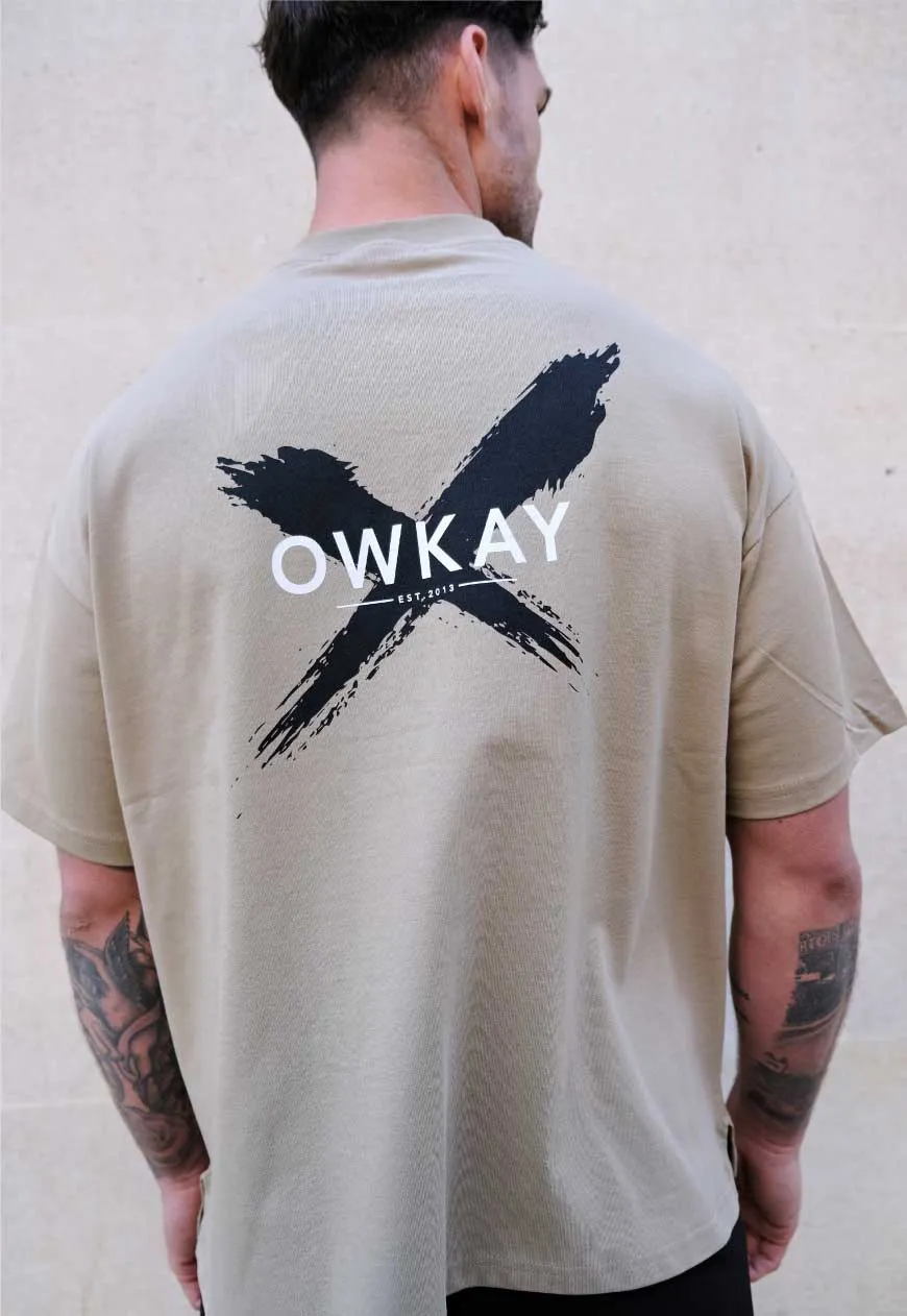 OVERSIZED T-SHIRT STATEMENT - SAGE