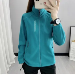 Plus Size Autumn Winter Polar Fleece Warm Coat Women