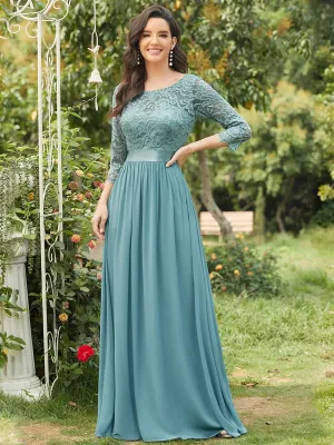 Pricilla lace and chiffon dress in dusky blue s18 Express NZ wide!