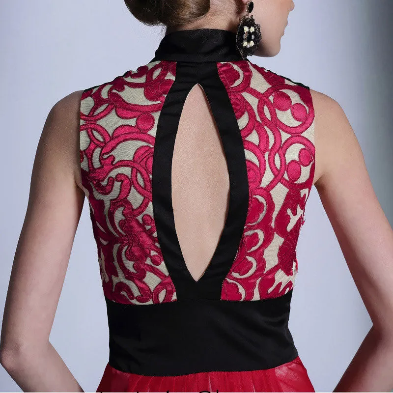 Red And Black Formal Prom Evening Dress DQ830960