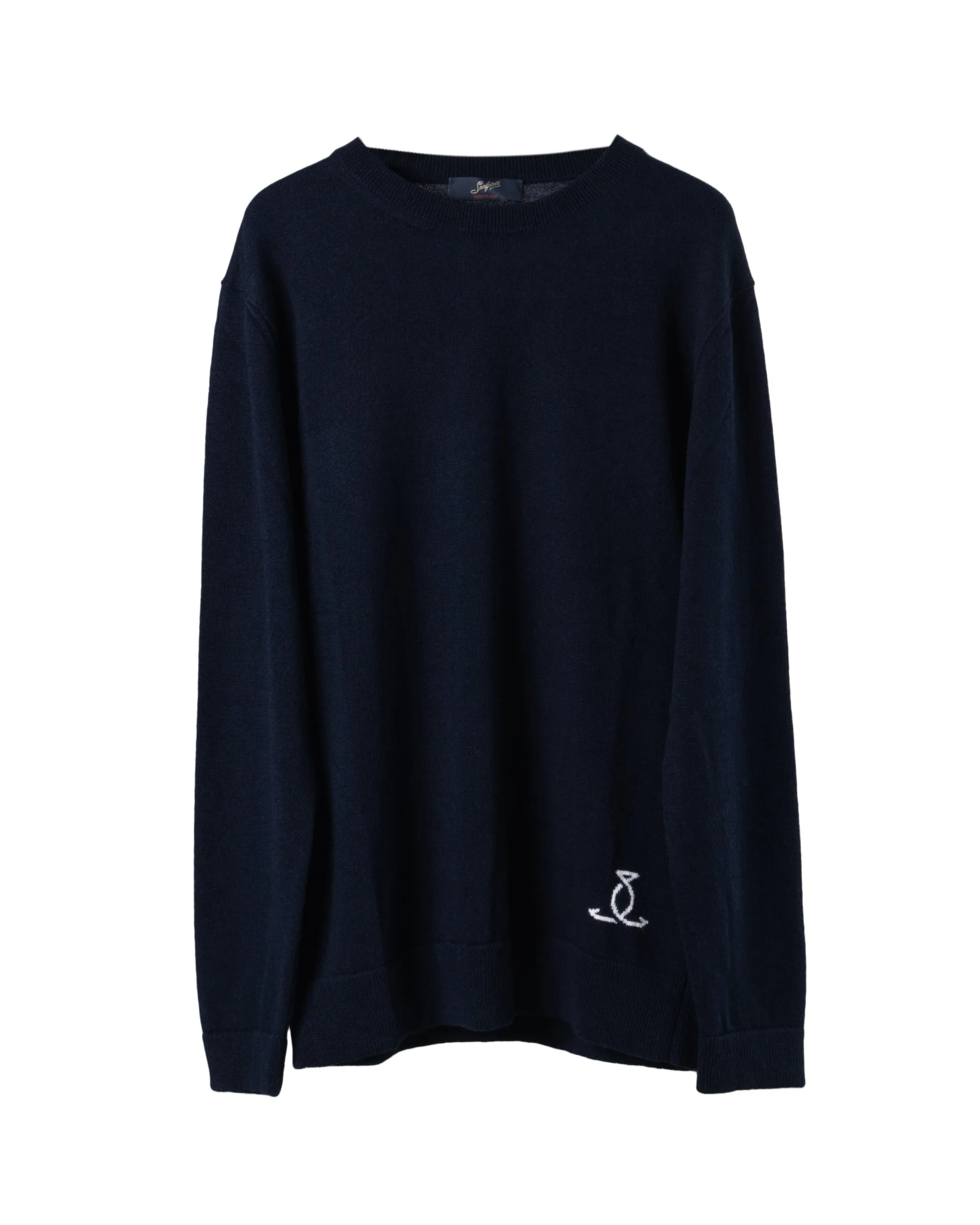 SEAFARER | CASHMERE BLEND CREW NECK KNIT SWEATER