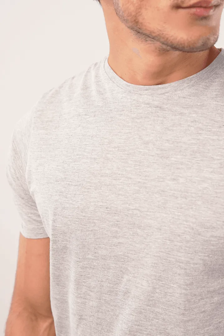 Sham Crew Neck T-shirt - Heather Grey