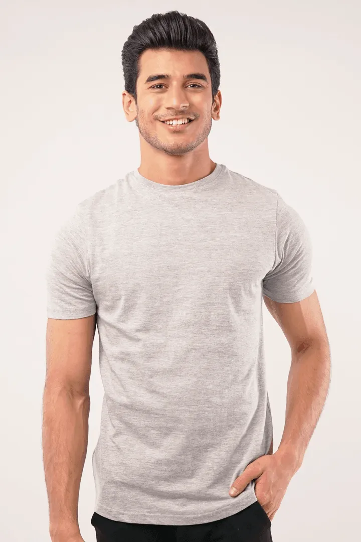 Sham Crew Neck T-shirt - Heather Grey